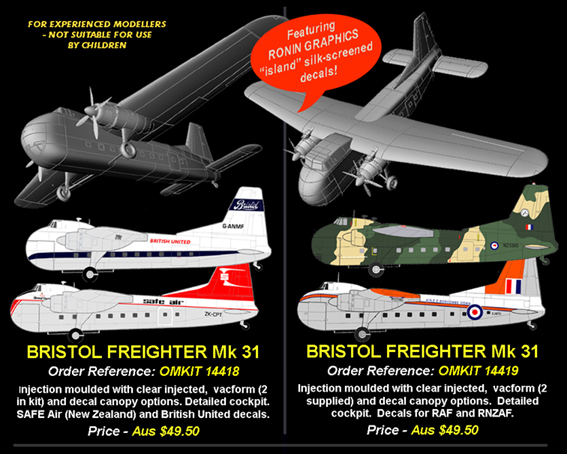 OMKITS 14418 and 14419 Bristol Freighters